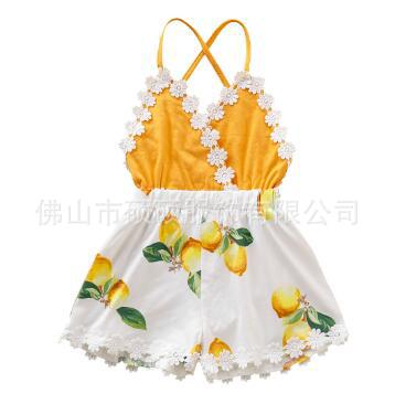 Amazon hot style ins baby girl lemon pri...