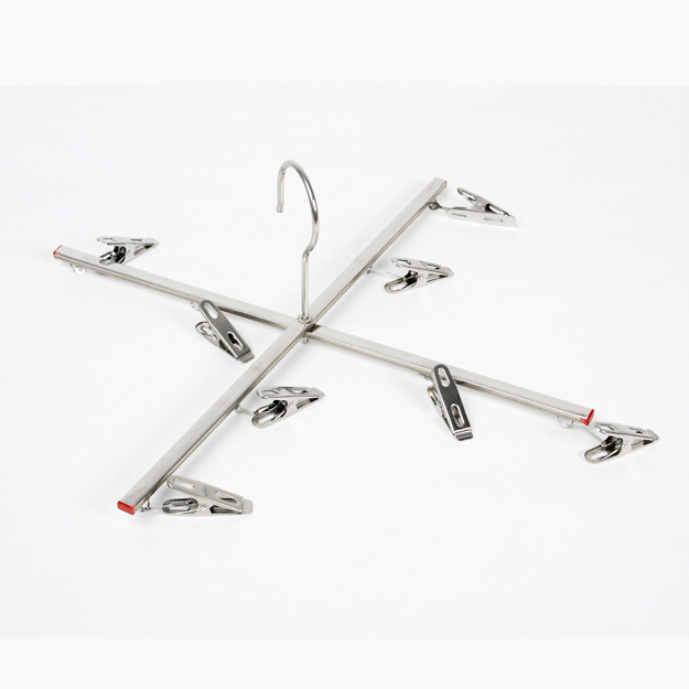 Multi-function Hanger Cross 4 Clip 8 Clip Stainless Steel Multi-Clip Stainless Steel Pants Rack Hanger Diaper Clip Folding Multi-function Hanger Cross 4 Clip 8 Clip Stainless Steel Multi-Clip Stainless Steel Pants Rack Hanger Diaper Clip Folding