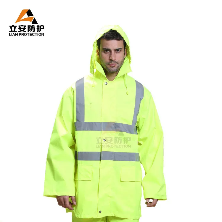 厂家现货供应 反光雨衣雨裤套装 交通安全雨衣 环卫夜间反光衣