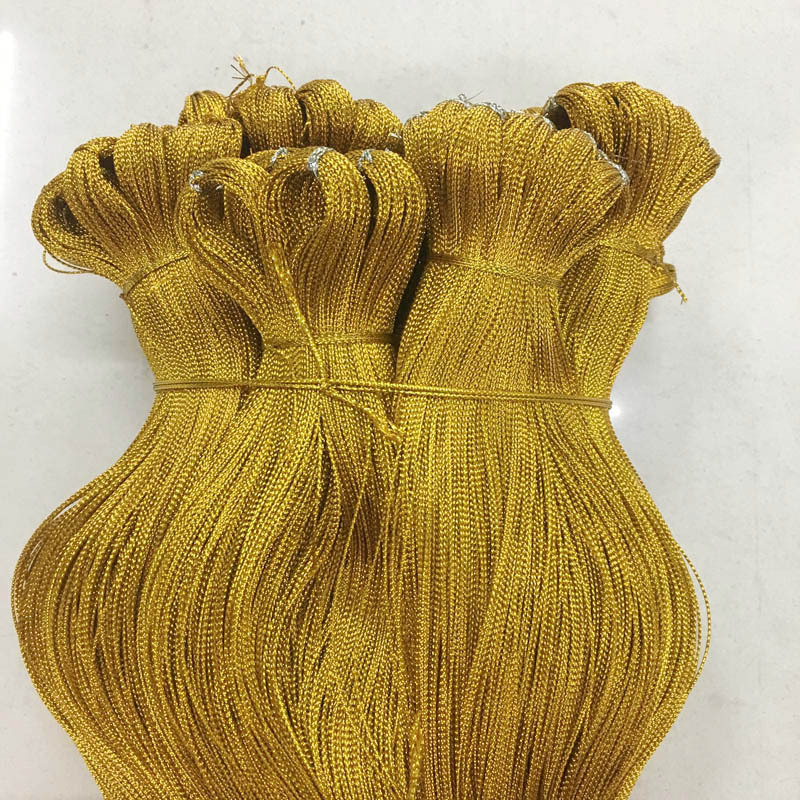 1mm八股圆空芯金丝线银丝线吊牌线 金色银色无弹力绳贺卡圣诞挂绳