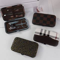 廠家批發剪刀護甲套裝 不鏽鋼美容工具組合7件套 美甲套裝批發