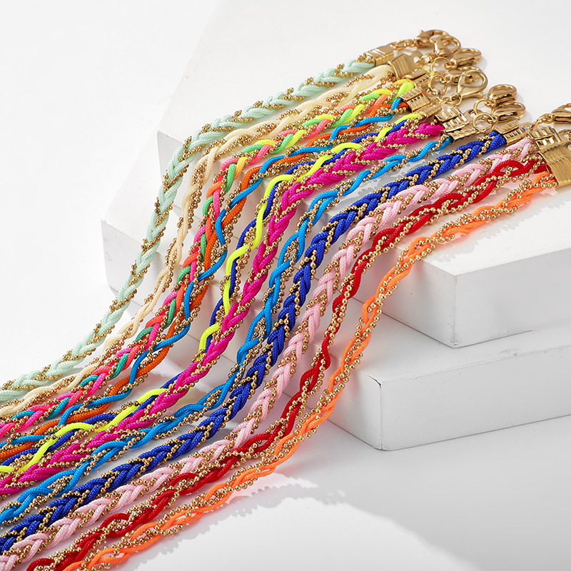 New Cross-border Jewelry Ethnic Style Hand-knitted Twisted Color Rope Rope Bracelet Single Unisex display picture 2