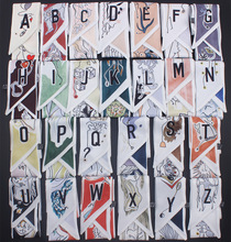 韓版新款塔羅牌26字母斜紋手提包絲巾包包手柄綁包絲帶小領巾圍巾