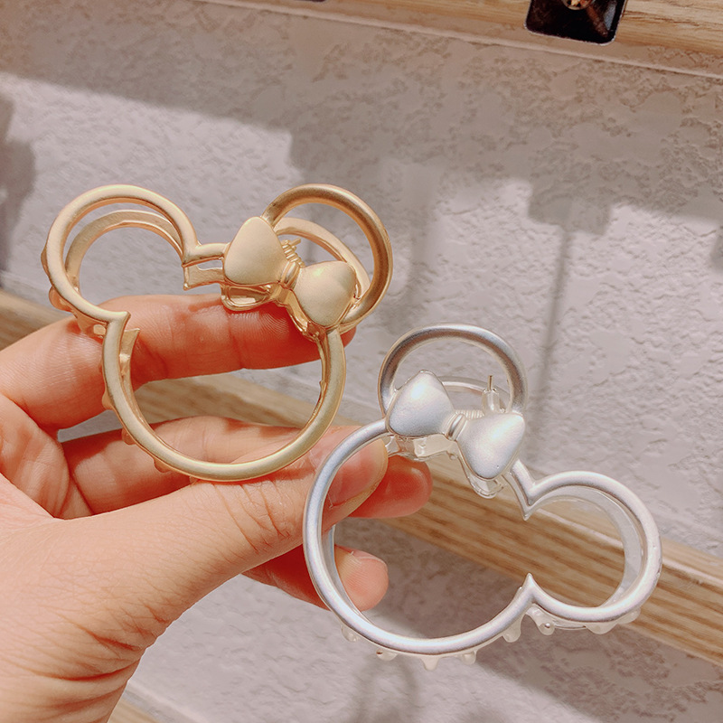 Hot Selling Fashion Metal Matte Lady Mouse Hollow Flower Hair Clip display picture 3