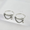 South Korean goods, one size fashionable universal ring for elementary school students, 925 sample silver, simple and elegant design, silver 925 sample