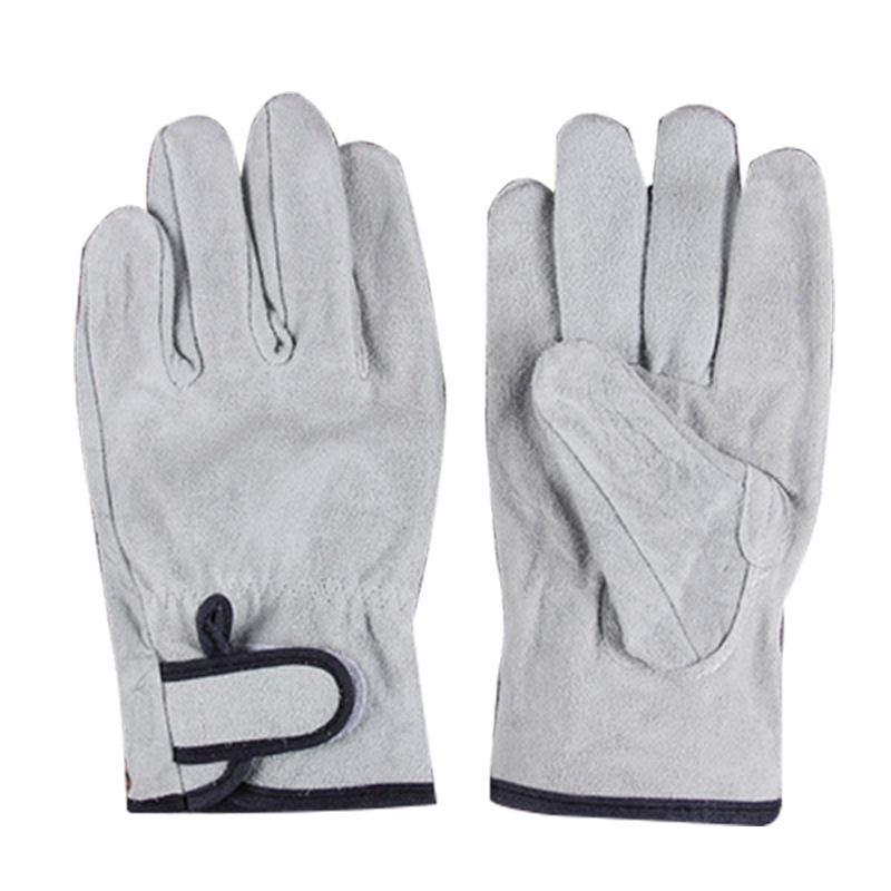 灰色全皮司机加里手套加厚保暖电焊汽修搬运翻毛皮耐磨工业耐磨