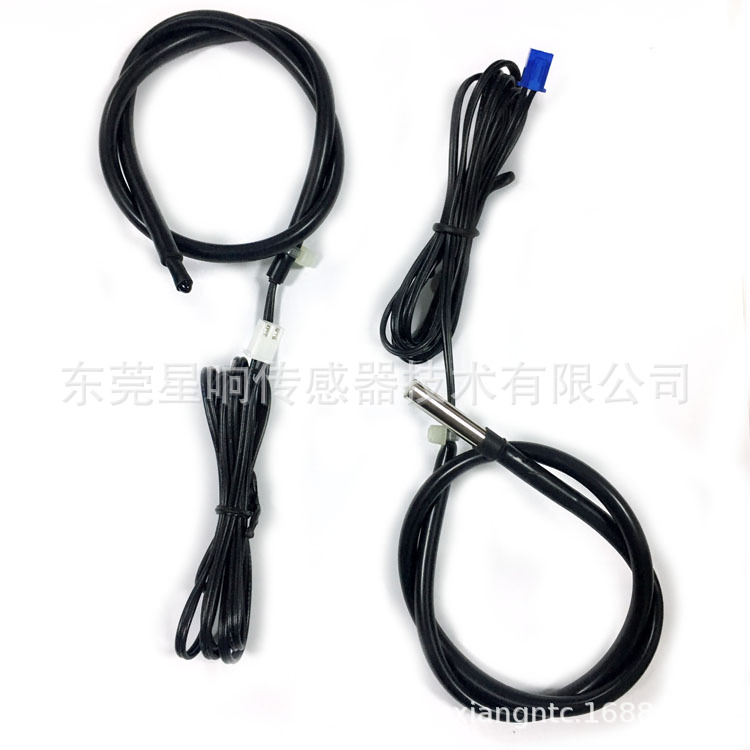 热敏电阻温度水滴环氧头传感器探头防水带端子1%B值3950NTC 10K