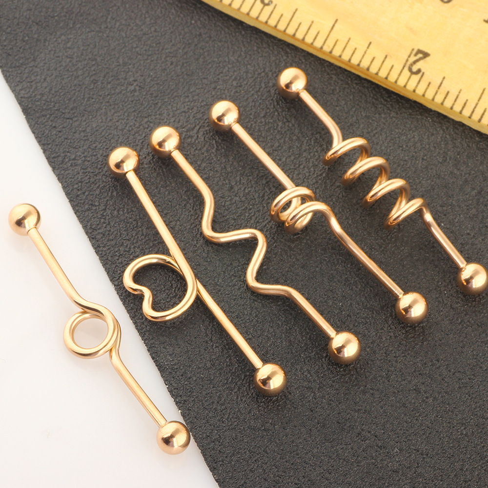 Pointed titanium steel lip stud product view