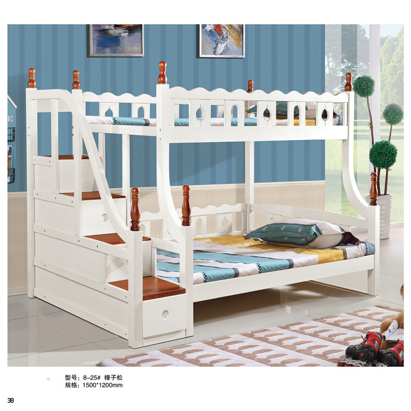 家具厂家直销儿童床批发全实木现代中式子母双层上下床上下铺木床
