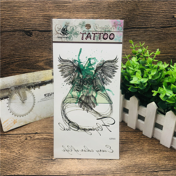 厂家批发纹身贴防水男女持久水转印纹身贴纸 原宿个性英文刺青贴|ru