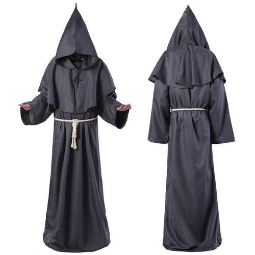 The wizard pastor cos under the medieval monks coslay cloak Halloween death robes role-playing cosplay costume