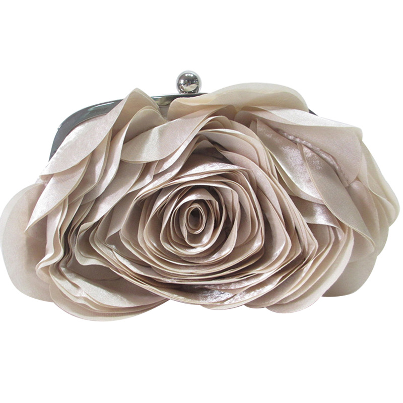 New women's handbag Satin Flower handbag satin bag dinner bag Bridal Bridesmaid Wedding dress bag wholesale