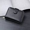 Anti-magnetic leather card holder for driver's license, men's case, short wallet, anti-theft, cowhide, genuine leather