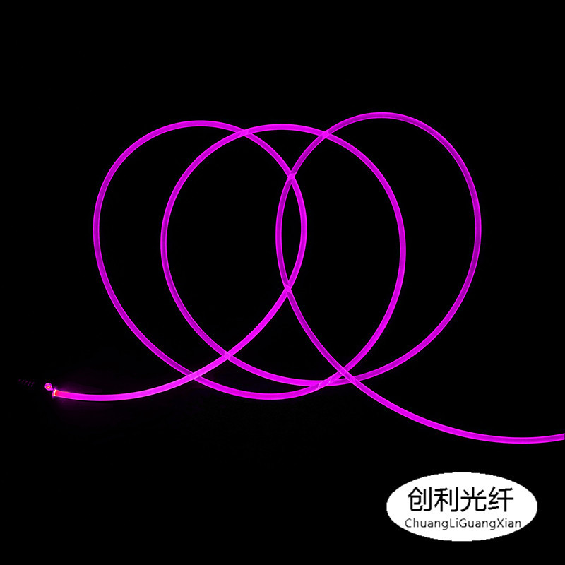 Xinchuangli sólido transparente Lado de cuerpo completo brillante cúpula de fibra óptica guía de luz tira guía de luz de plástico fibra MMA piscina Luz
