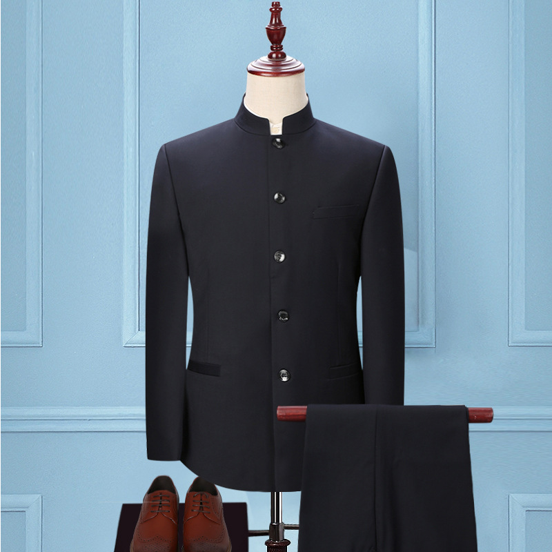 Zhongshan pretend to be a blue suit+pants