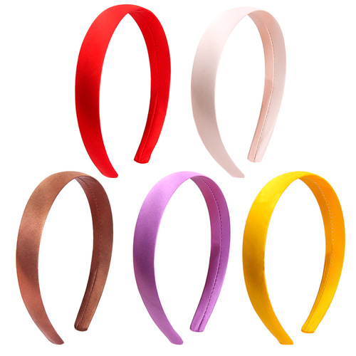 Xintian 2cm satin cloth headband European and American DIY children's hair accessories and headwear accessories Amazon hot supply