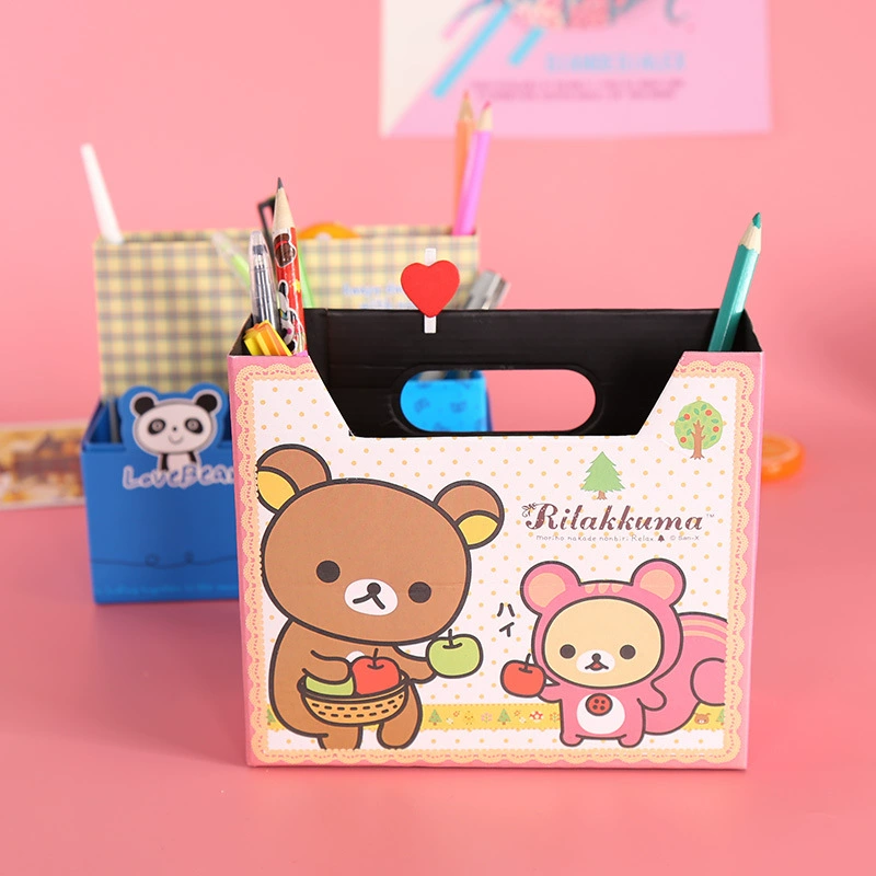 Канцелярские товары оптом Южная Корея Многофункциональный держатель для ручек DIY Настольный ящик для хранения Бумага Мультфильм Ручка Коробка Офисные культурные принадлежности