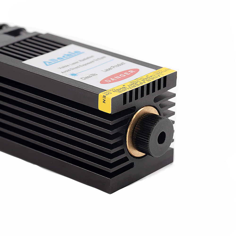 BACHIN八千电子5W激光模组diy雕刻5500mW激光头蓝光可调焦450nm|ms