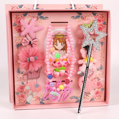 新款宝宝发饰韩国版公主头饰女童发卡28件套儿童发夹发圈礼盒套装