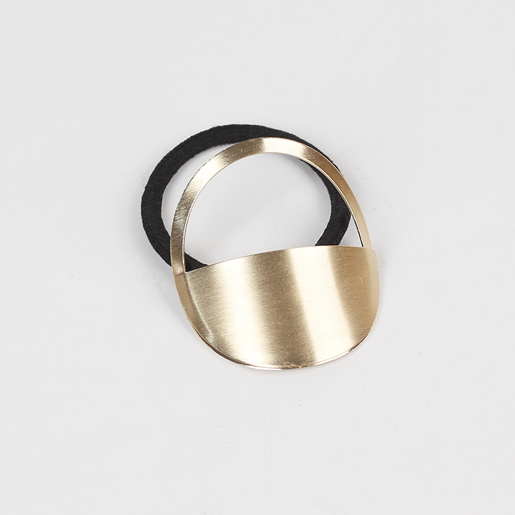 Korea Simple Geometric Hair Ring display picture 9