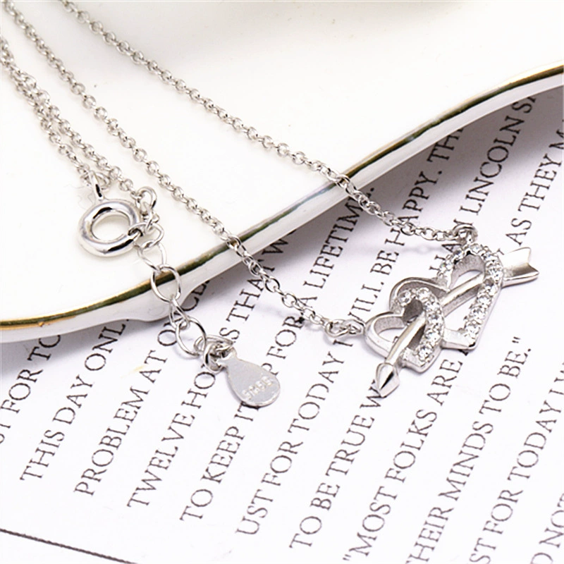Necklace, pendant, silver 990 sample, simple and elegant design