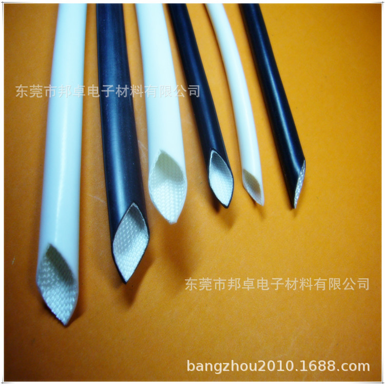 厂家直销高温套管 内纤外胶 内胶外纤 玻纤套管东莞发货护线