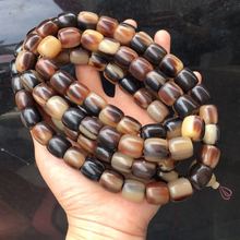 厂家供应108黑花牛角桶珠 108黑色牛角桶珠 直角牛角桶珠