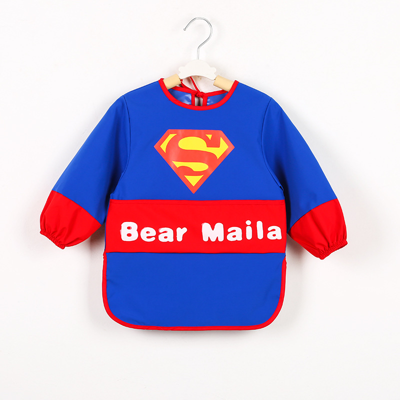 厂家直销儿童全身防水多功能长袖罩衣儿童画画衣吃饭围裙小孩护衣|ms