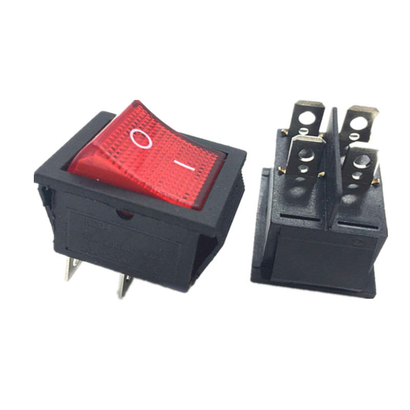 KCD4六脚两档带灯开关