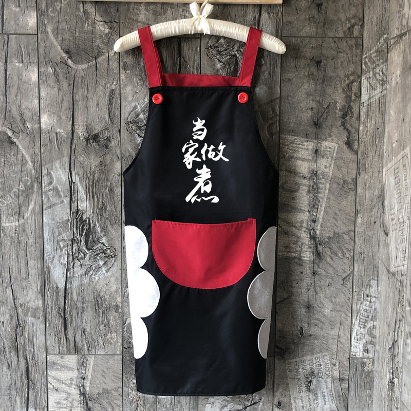 Delantal de mano borrable cocina del hogar trabajo a prueba de aceite impermeable adulto overall babero femenino verano más tamaño moda cintura