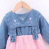 Autumn denim dress girl's, small princess costume, wholesale, 123 years, children's clothing