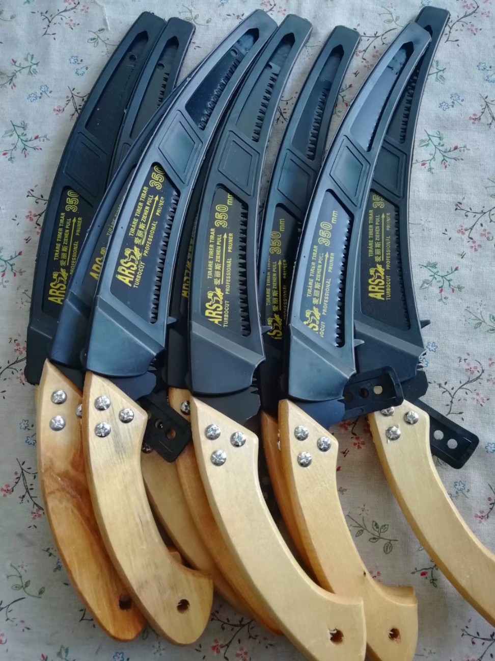 锯子手锯木工园林锯果树 350木把弯锯-带塑料套的 每件80个