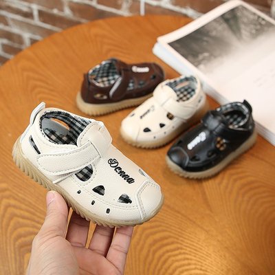 男童包头凉鞋2019夏季新款韩版儿童纯色百搭沙滩鞋宝宝休闲凉鞋潮|ru