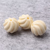 Organic carved round beads, spiral, Bodhi rosary, accessory, handmade