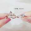 Small design fashionable one size ring, light luxury style, on index finger