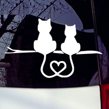 J-248 Two Kittens LOVE Cat Car Reflective Stickers؈܇N