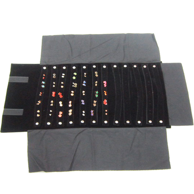 便携式珠宝首饰收纳包耳环耳钉旅行参展卷包首饰饰品收藏包收纳袋