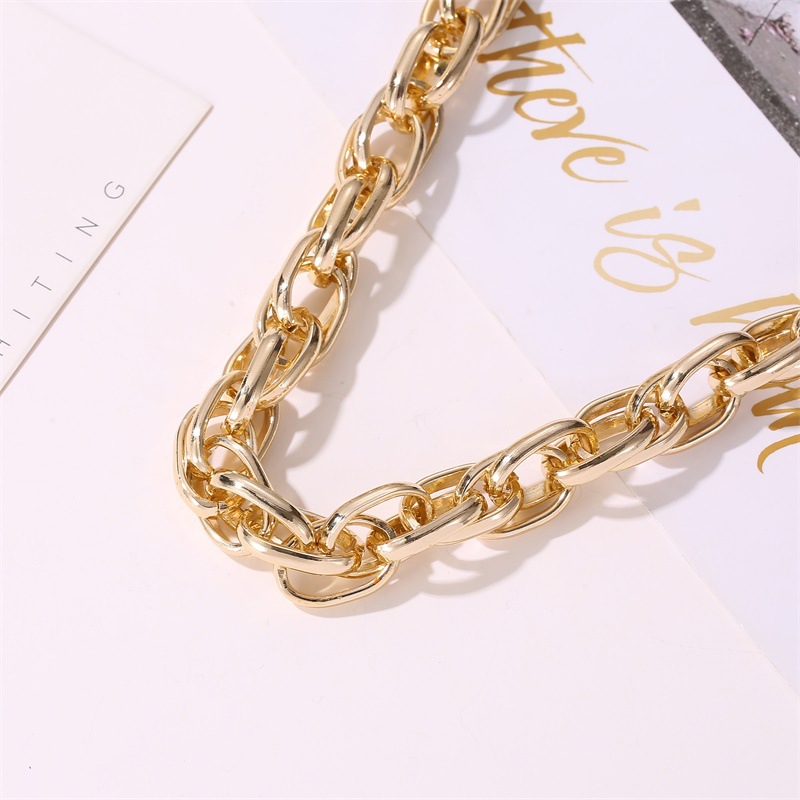 Wholesale Fashion Jewelry Metal Thick Chain Necklace Choker Ladies Necklace display picture 3