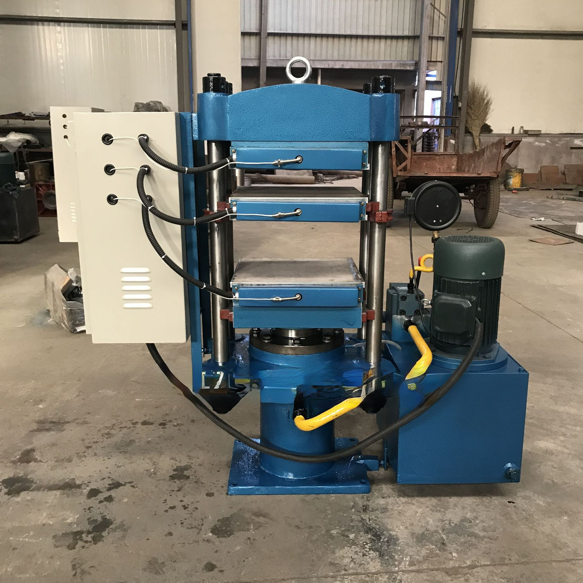 橡胶减震模压成型平板电热四柱式硫化热压机 圆形橡胶硅胶硫化机