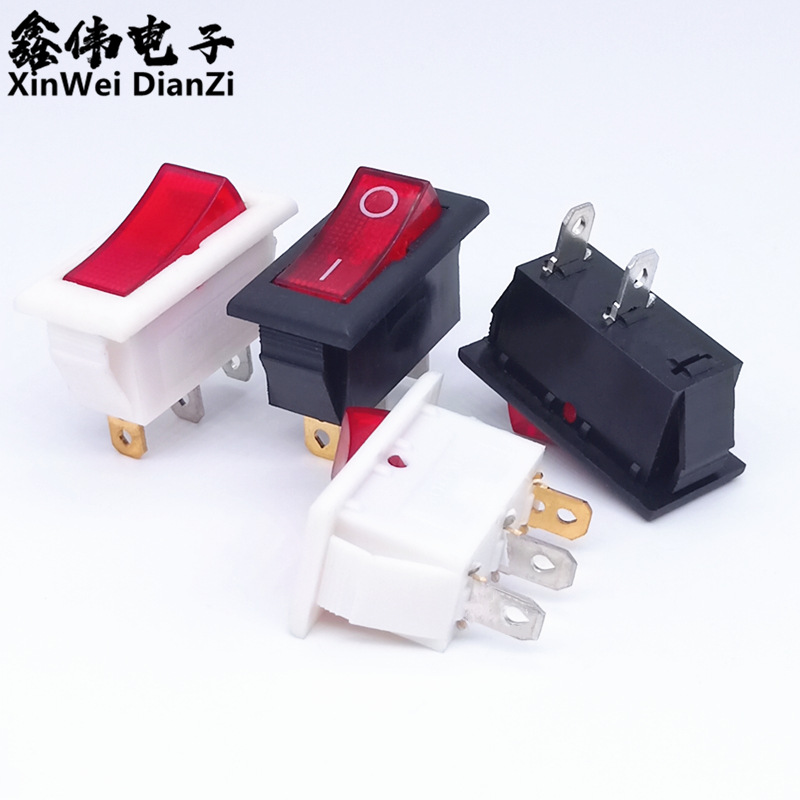 供应 船型开关 KCD3-202两档两脚 两档三脚带灯V字型KCD3矮座白色