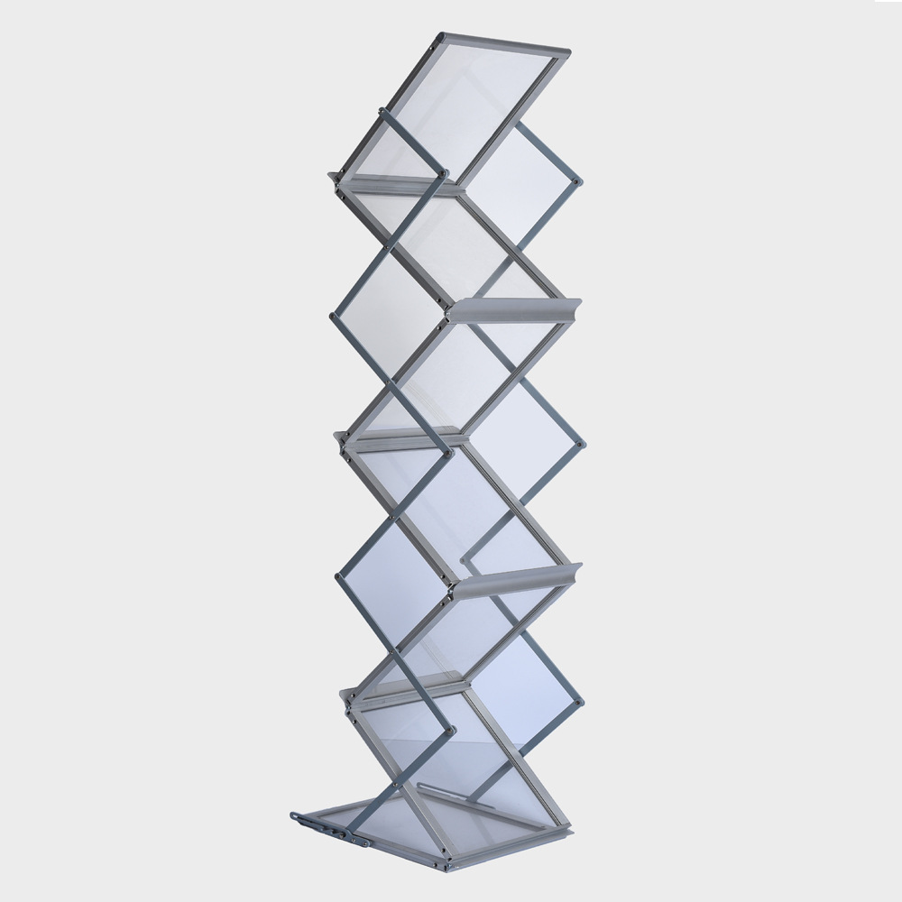 外贸出口直营工厂 铝合金 陈列折叠展会资料架书报架摄影背景架