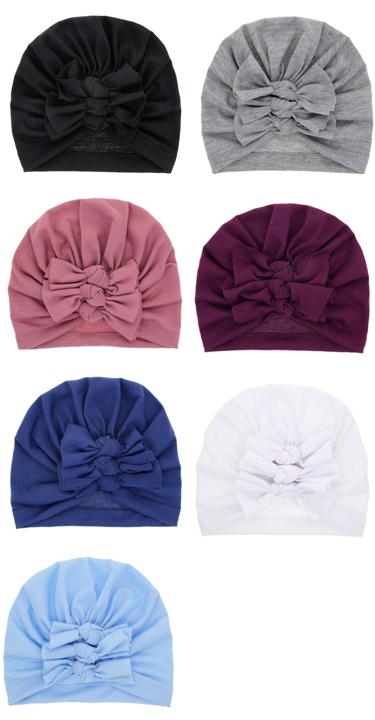 Children's Pullover Hat Baby Bow Knot Knotted Tire Cap Wholesale Nihaojewelry display picture 9