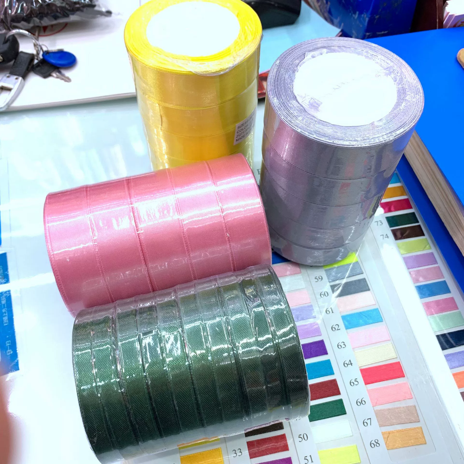 Лук полиэфирная шелковая лента упаковка букета оптом ручной работы подарок Свадебная лента