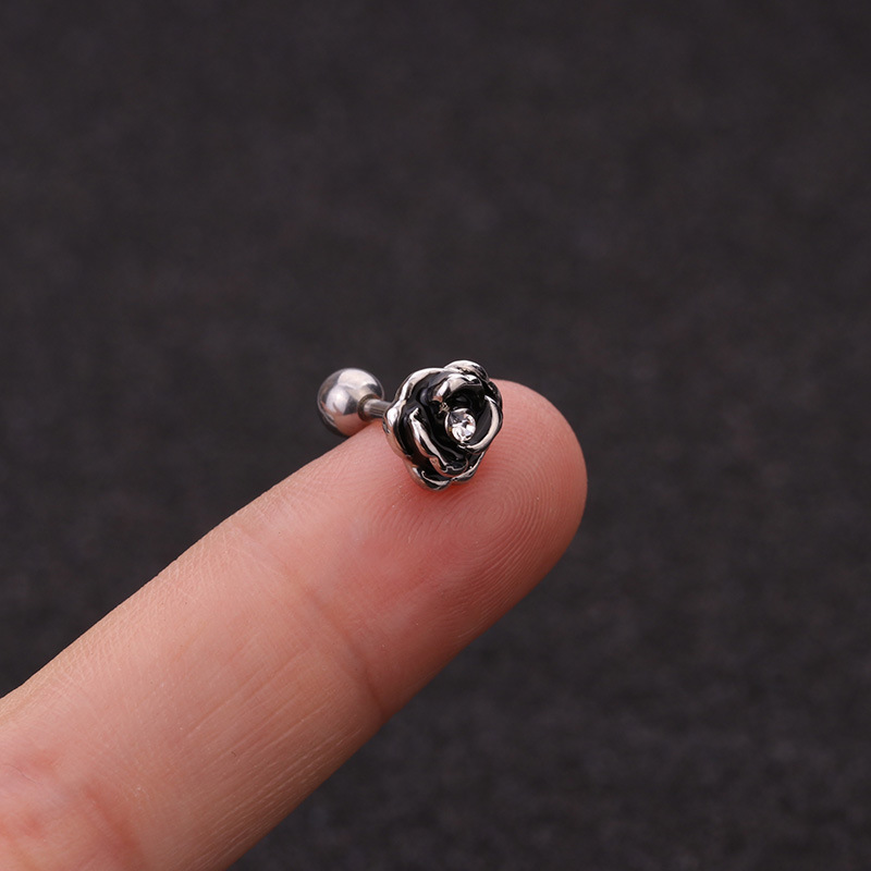 Fashion new zircon flower love bowknot screw alloy ear bone nails