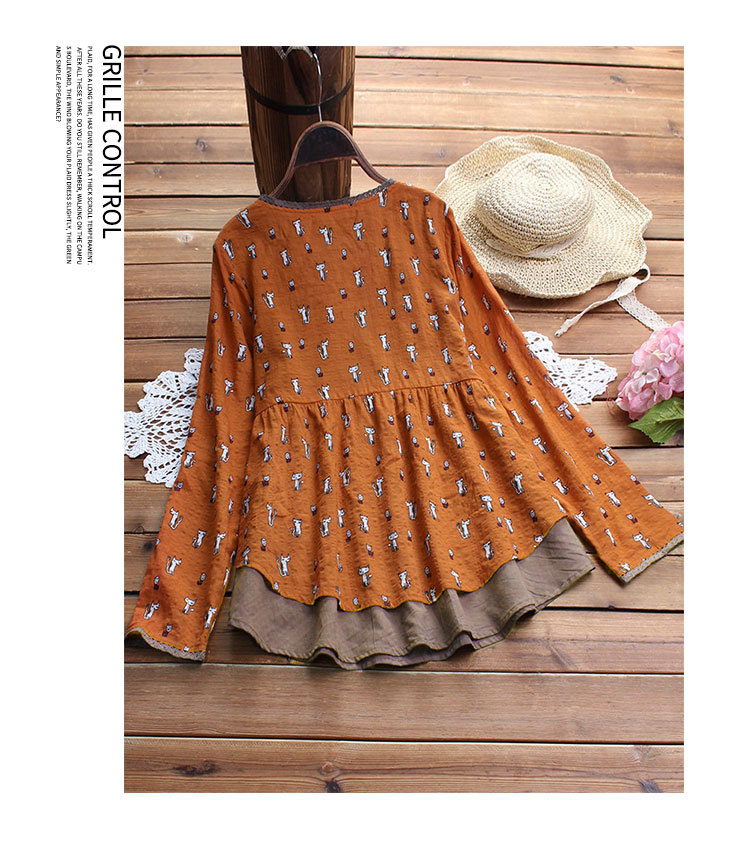 Cotton Linen Printed Shirt 4