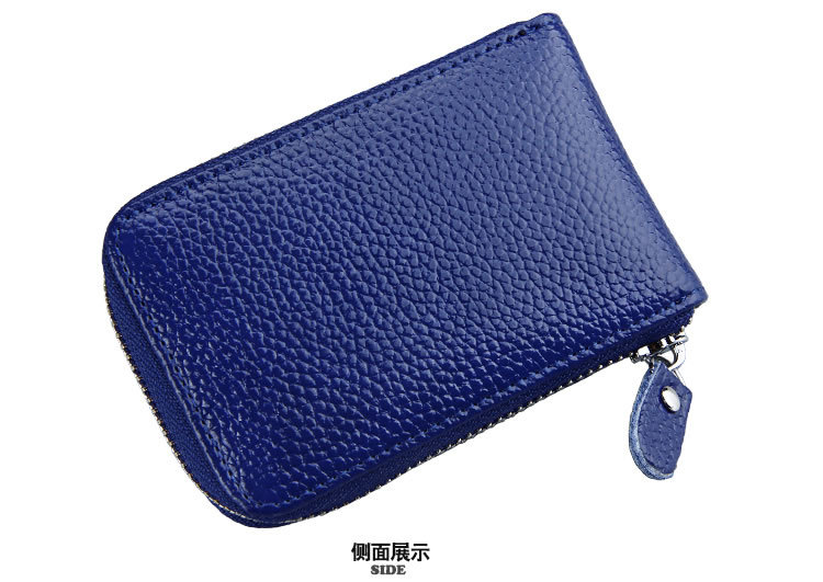 60g Weight Zipper Closure Type Business Occasion Genuine leather Material Solid Color Pattern Unisex Gender Coffee, Royal Blue, Orange, Dark Blue, Pink, Purple, Red, Green, Yellow, Black Color Unisex Solid Color Genuine Leather Coffee Royal Blue Orange Zipper Card Holders 25