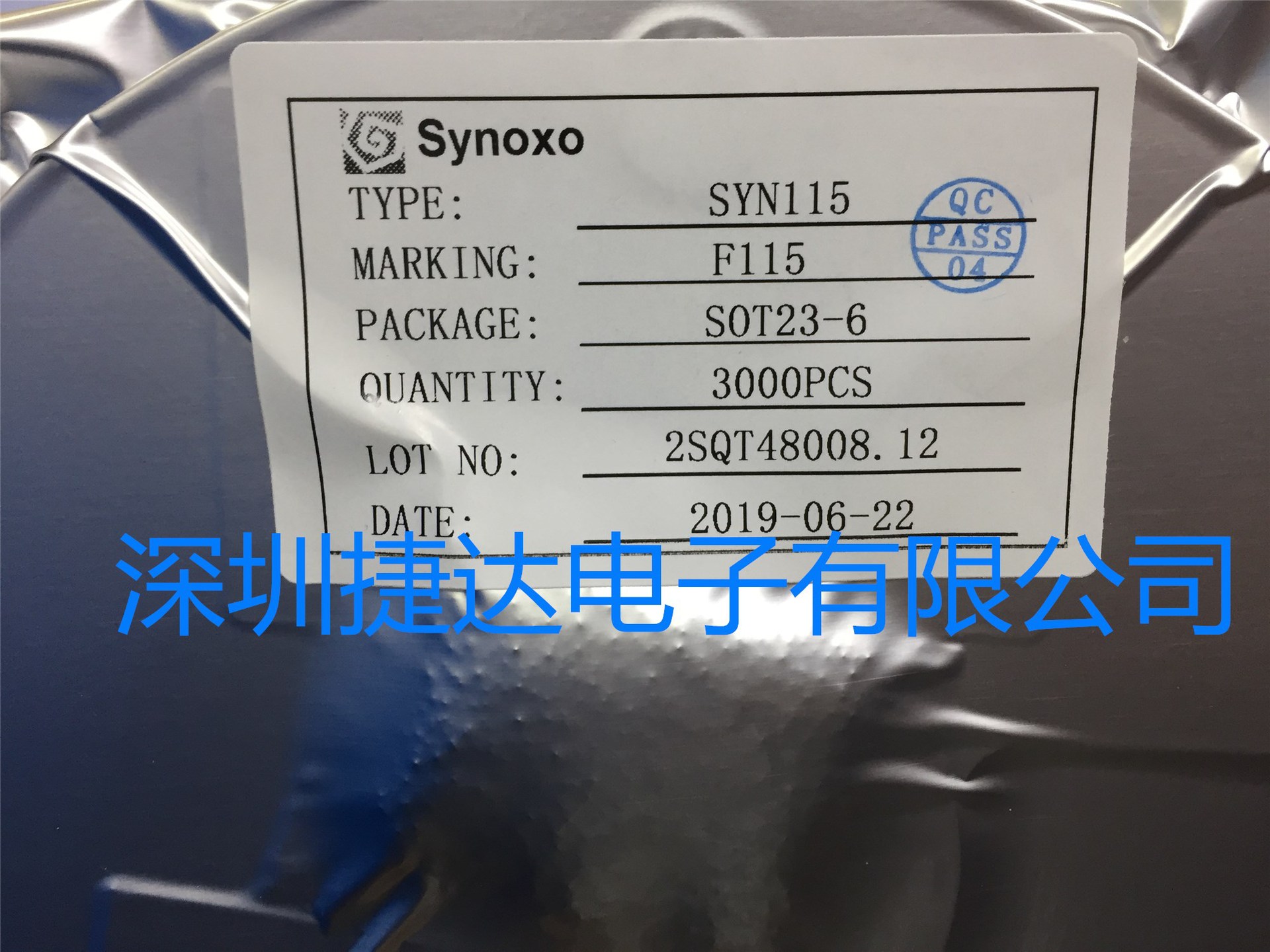 SYN115  SOT-23-6  丝印F115  SYNOXO原装进口现货