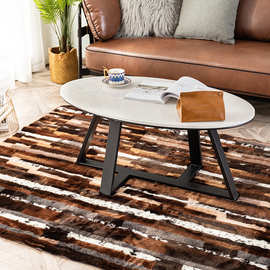 现货毛绒地毯简约北欧风几何拼接风长毛绒地毯地垫客厅茶几卧室垫