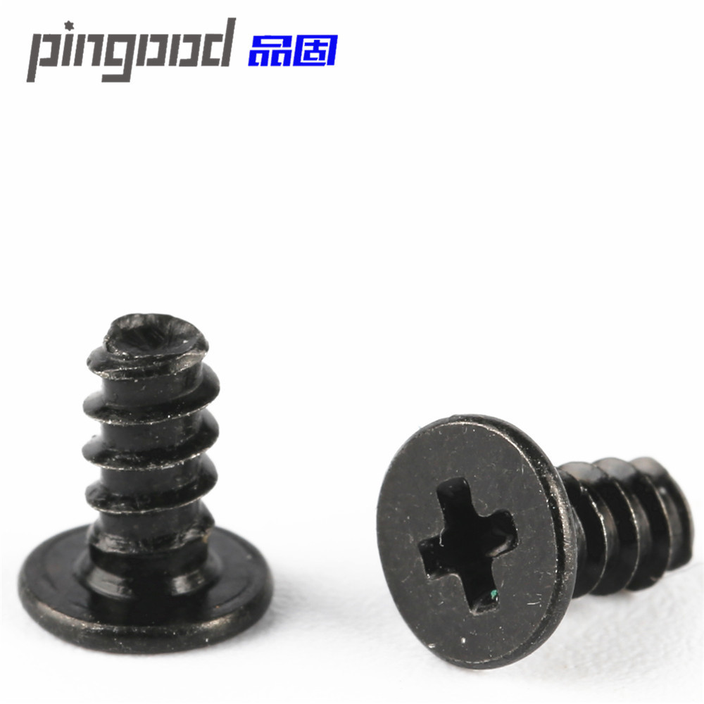五金厂家专业定做黑色薄平头十字自攻螺丝 平尾电子紧固螺钉M2~M4