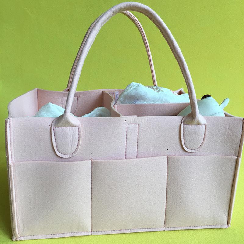 Manufactor Direct selling Mummy Bag baby baby diapers Storage bag felt fashion reticule Foldable disassembly